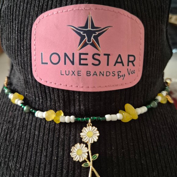 LoneStar Luxe Daisy Hat Band • Beaded Western Boho Accessory - Picture 4 of 4